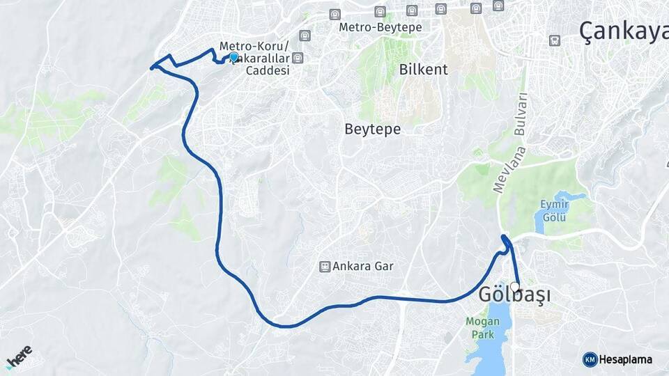 Başkent Üniversitesi Gölbaşı Arası Kaç Km - Yol Tarifi