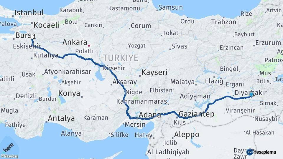 Batman Bilecik Arası Kaç Km - Yol Haritası