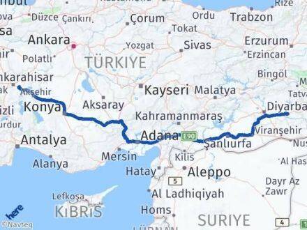 Batman Çobanlar Afyonkarahisar Arası Kaç Km - Yol Haritası