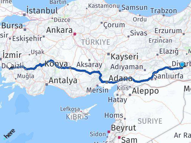 Batman Efeler Aydın Arası Kaç Km - Yol Haritası