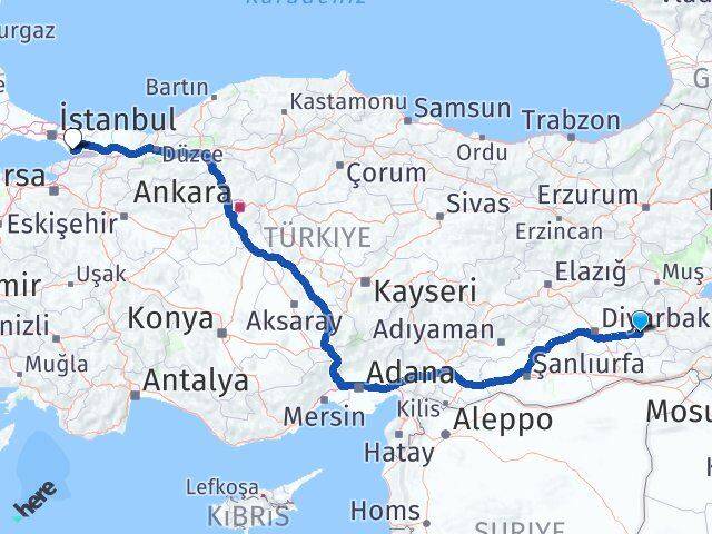 Batman Gebze Kocaeli Arası Kaç Km - Yol Haritası