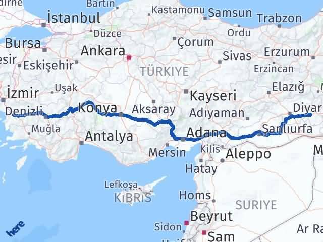 Batman Germencik Aydın Arası Kaç Km - Yol Haritası