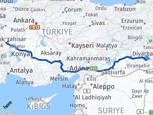 Batman Hasankeyf Afyonkarahisar Arası Kaç Km - Yol Haritası