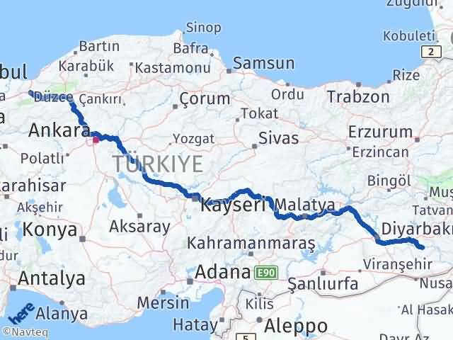 Batman Hasankeyf Düzce Arası Kaç Km - Yol Haritası