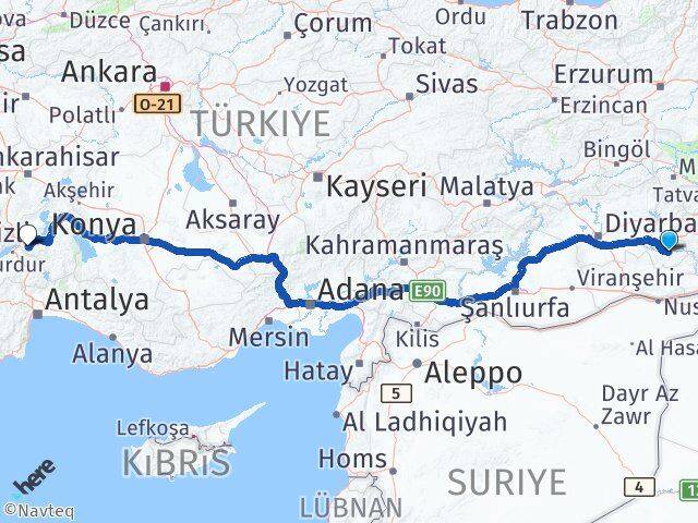 Batman Hasankeyf Isparta Arası Kaç Km - Yol Haritası