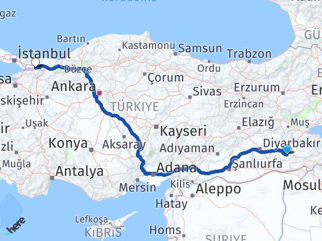 Batman Hasankeyf Kocaeli Arası Kaç Km - Yol Haritası