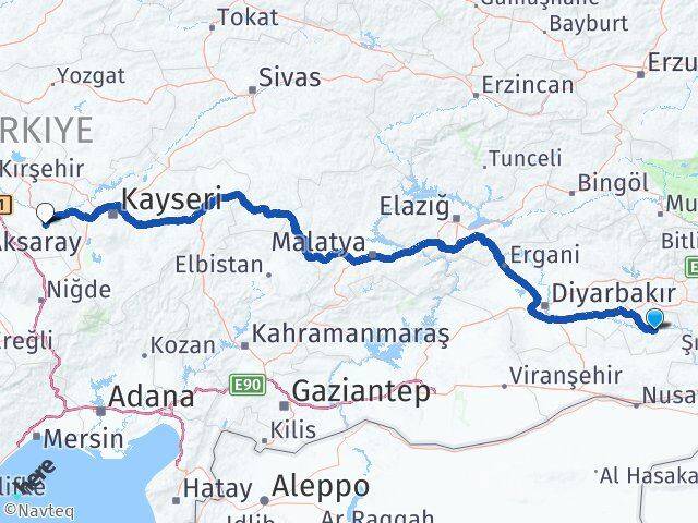 Batman Hasankeyf Nevşehir Arası Kaç Km - Yol Haritası