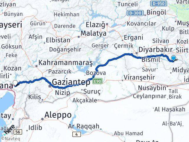 Batman Hasankeyf Osmaniye Arası Kaç Km - Yol Haritası
