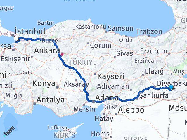 Batman Hasankeyf Yalova Arası Kaç Km - Yol Haritası