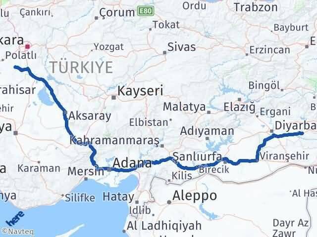 Batman Haymana Ankara Arası Kaç Km - Yol Haritası