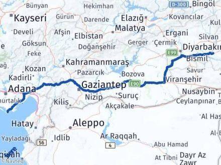 Batman Karataş Adana Arası Kaç Km - Yol Haritası