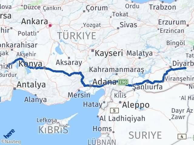 Batman Keçiborlu Isparta Arası Kaç Km - Yol Haritası