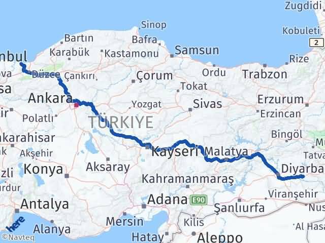 Batman Kocaali Sakarya Arası Kaç Km - Yol Haritası
