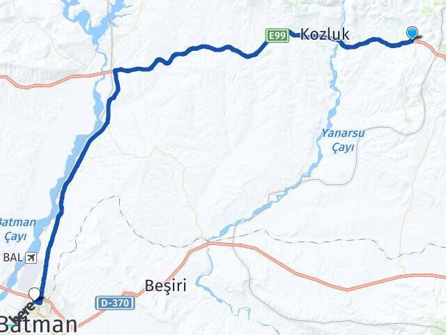 Çayhan Batman Üniversitesi Arası Kaç Km - Yol Tarifi