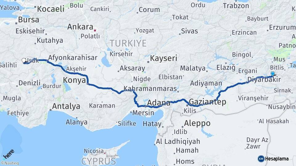 Batman Kozluk Uşak Arası Kaç Km - Yol Haritası