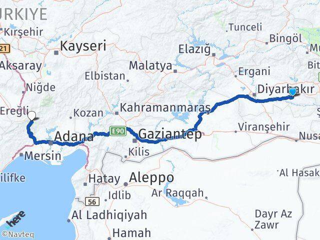 Batman Pozantı Adana Arası Kaç Km - Yol Haritası