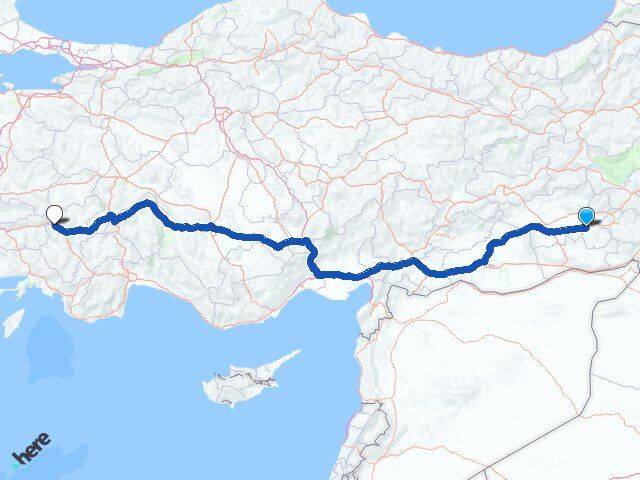 Batman Sarayköy Denizli Arası Kaç Km - Yol Haritası