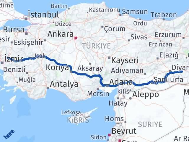Batman Saruhanlı Manisa Arası Kaç Km - Yol Haritası