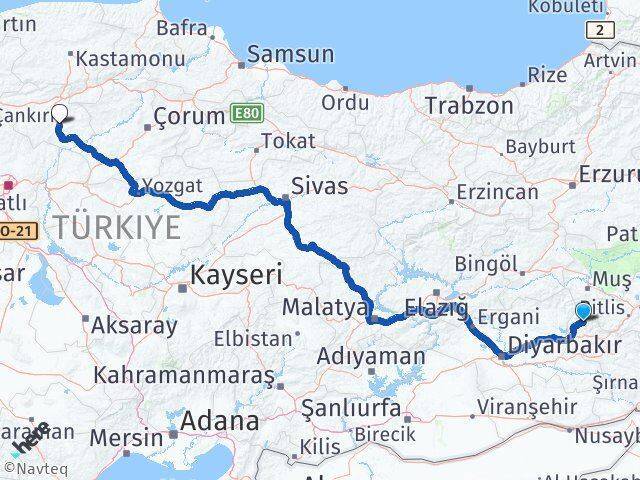Sason Çankırı Arası Kaç Km - Yol Tarifi
