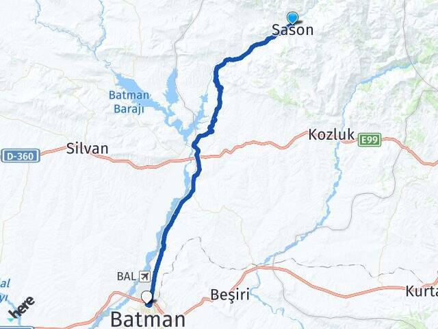 Yıldız Batman Üniversitesi Arası Kaç Km - Yol Tarifi