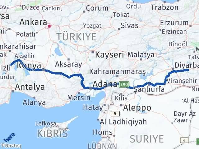 Batman Senirkent Isparta Arası Kaç Km - Yol Haritası