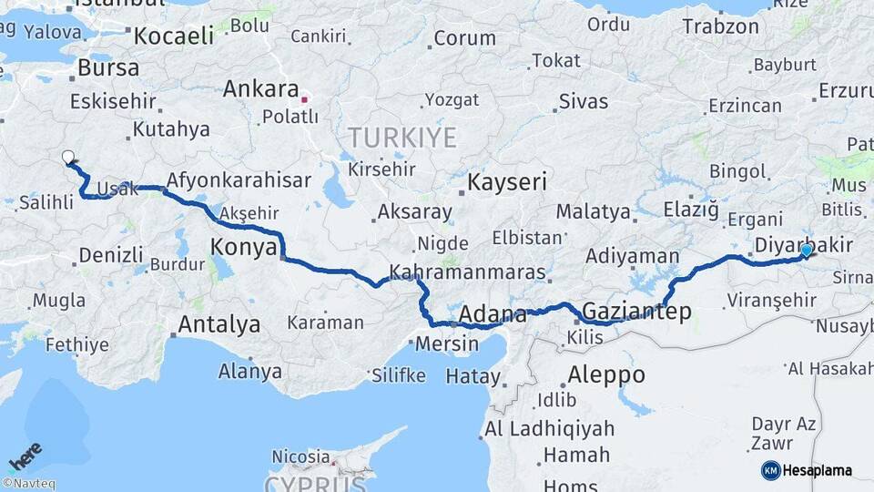 Batman Simav Kütahya Arası Kaç Km - Yol Haritası