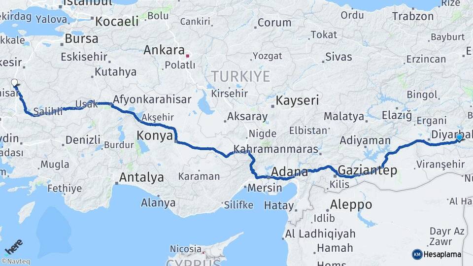 Batman Soma Manisa Arası Kaç Km - Yol Haritası