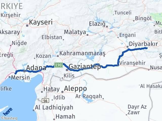 Batman Tarsus Mersin Arası Kaç Km - Yol Haritası