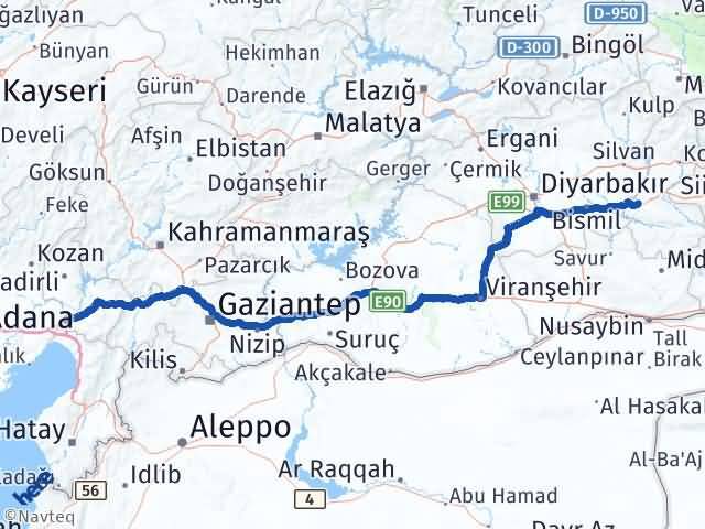 Batman Toprakkale Osmaniye Arası Kaç Km - Yol Haritası