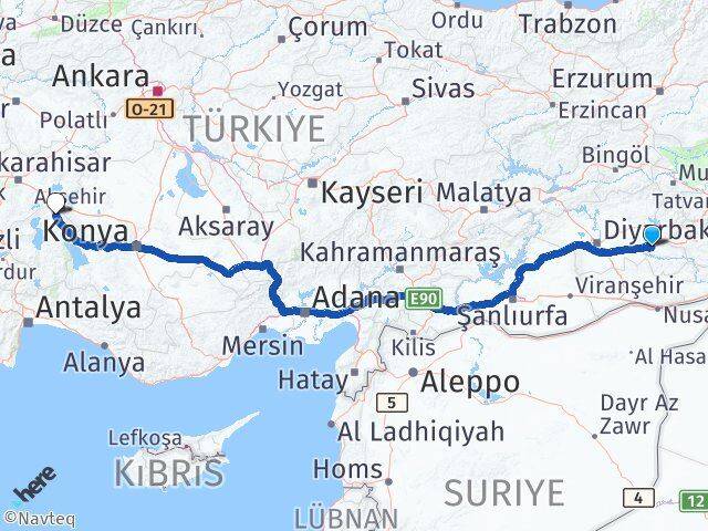Batman Yalvaç Isparta Arası Kaç Km - Yol Haritası
