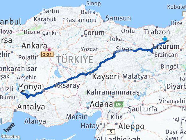 Bayburt Aksu Isparta Arası Kaç Km - Yol Haritası