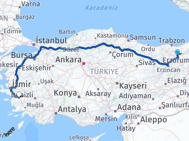 Bayburt Aydıntepe Aydın Arası Kaç Km - Yol Haritası