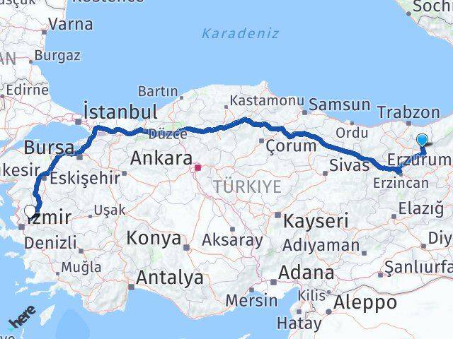 Bayburt Aydıntepe Manisa Arası Kaç Km - Yol Haritası