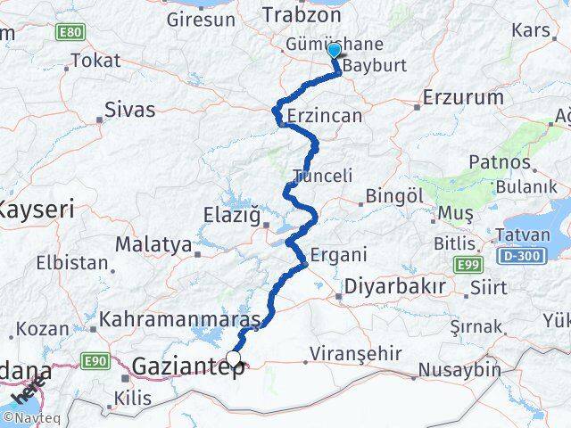 Bayburt Aydıntepe Şanlıurfa Arası Kaç Km - Yol Haritası