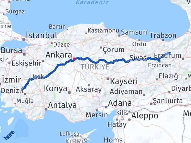 Bayburt Buldan Denizli Arası Kaç Km - Yol Haritası