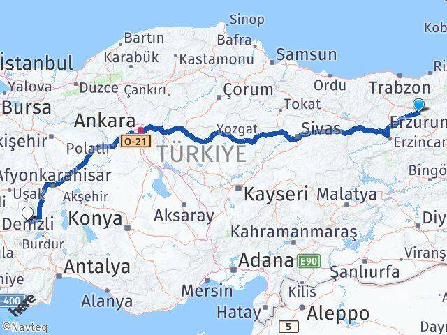 Bayburt Evciler Afyonkarahisar Arası Kaç Km - Yol Haritası