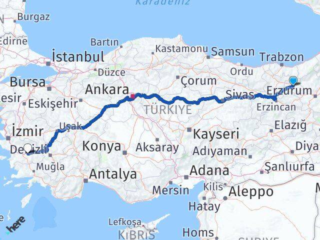 Bayburt Köşk Aydın Arası Kaç Km - Yol Haritası