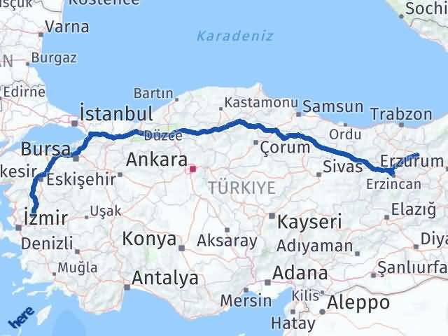 Bayburt Saruhanlı Manisa Arası Kaç Km - Yol Haritası