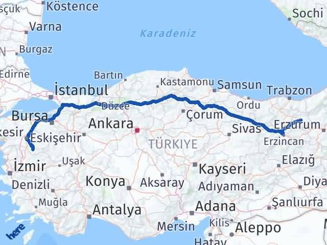 Bayburt Sındırgı Balıkesir Arası Kaç Km - Yol Haritası