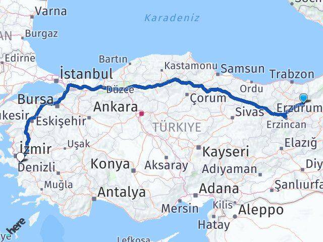 Bayburt Torbalı İzmir Arası Kaç Km - Yol Haritası