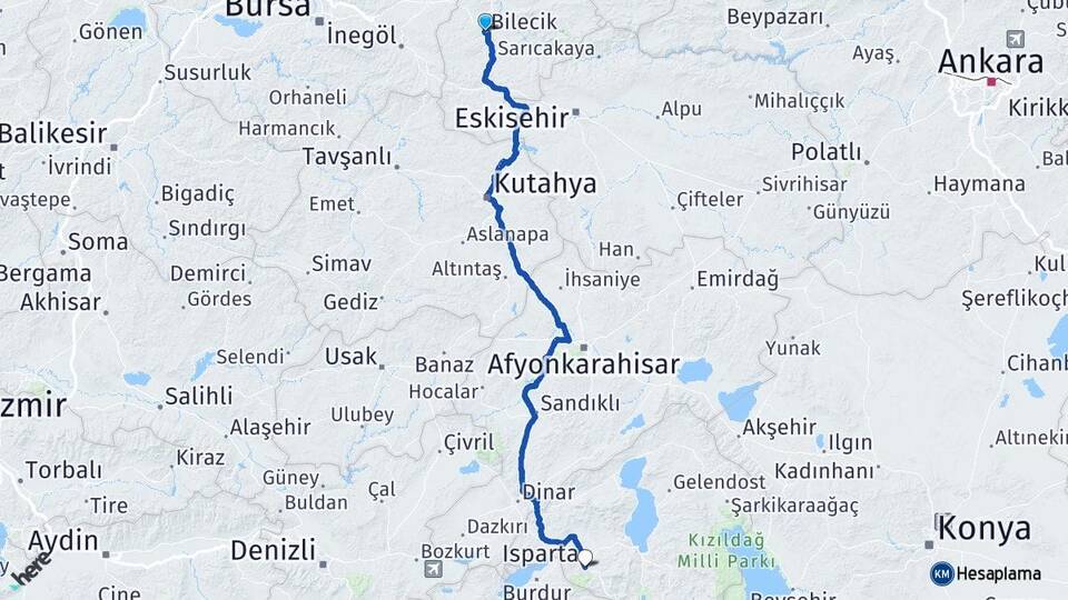 Bilecik Abadiye Arası Kaç Km - Yol Haritası