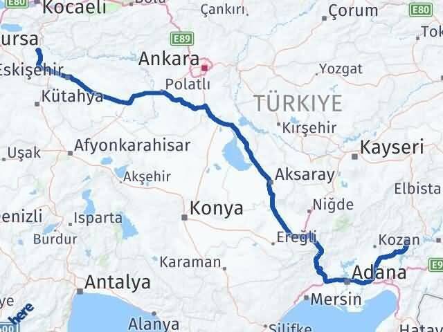 Bilecik Andırın Kahramanmaraş Arası Kaç Km - Yol Haritası