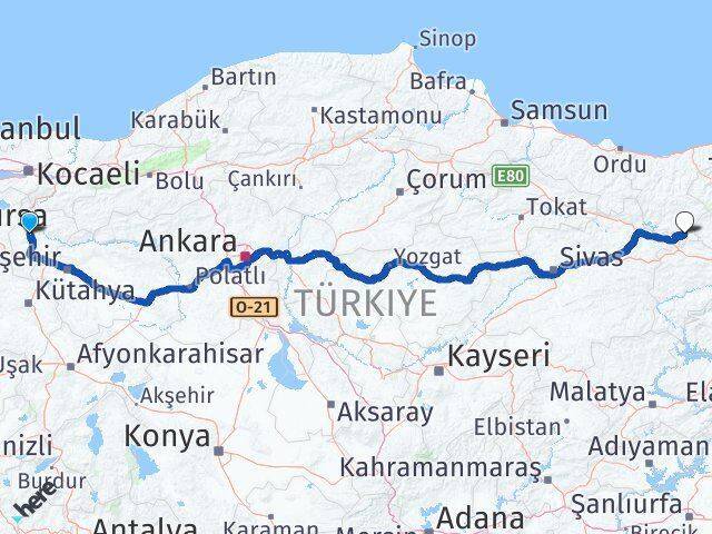Bilecik Çamoluk Arası Kaç Km - Yol Tarifi