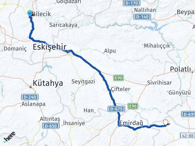 Bilecik Çeltik Arası Kaç Km - Yol Tarifi