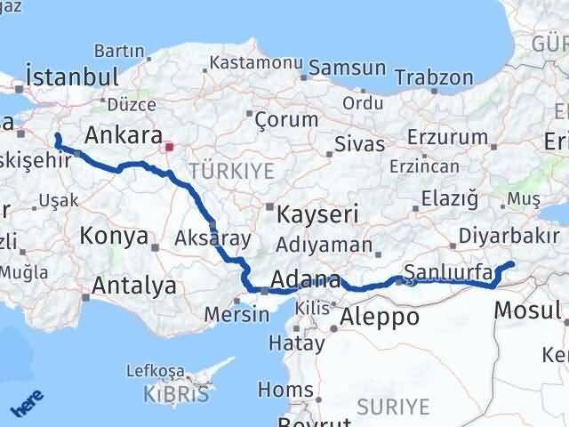 Bilecik Dargeçit Mardin Arası Kaç Km - Yol Haritası