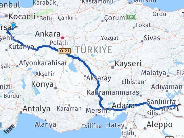 Bilecik Gölpazarı Şanlıurfa Arası Kaç Km - Yol Haritası