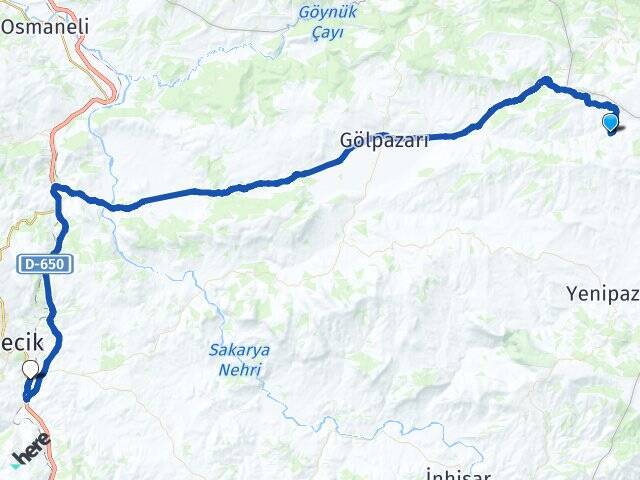 Sarıhacılar Bilecik Tren Garı Arası Kaç Km - Yol Tarifi