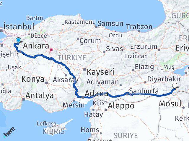 Bilecik Gölpazarı Şırnak Arası Kaç Km - Yol Haritası