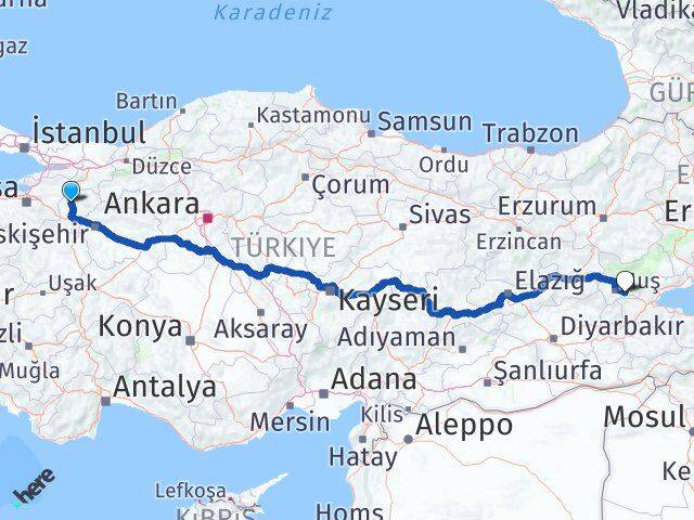 Bilecik Hasköy Muş Arası Kaç Km - Yol Haritası