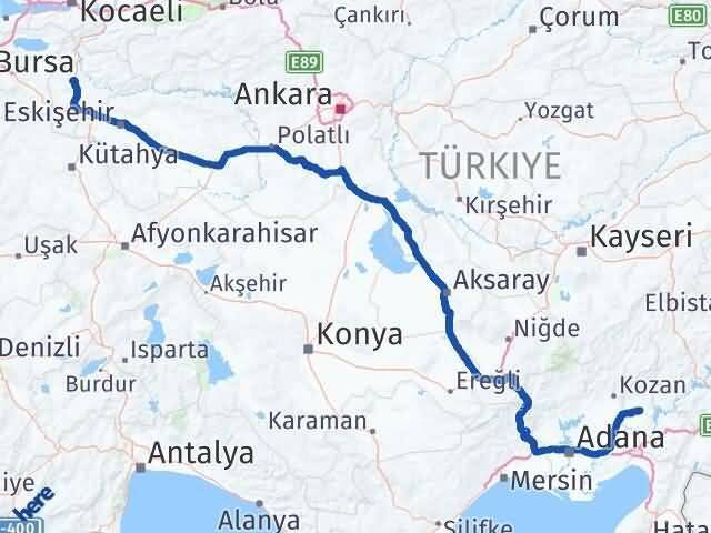 Bilecik Kadirli Osmaniye Arası Kaç Km - Yol Haritası